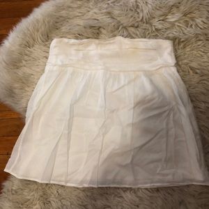 LOFT Ann Taylor Cream 100 % cotton skirt XS layers